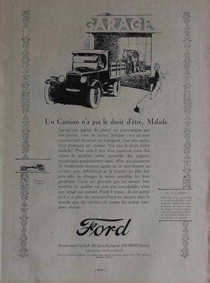 Ford. Un camion n'a pas le droit d'etre malade. Advertising 1926 - copertina