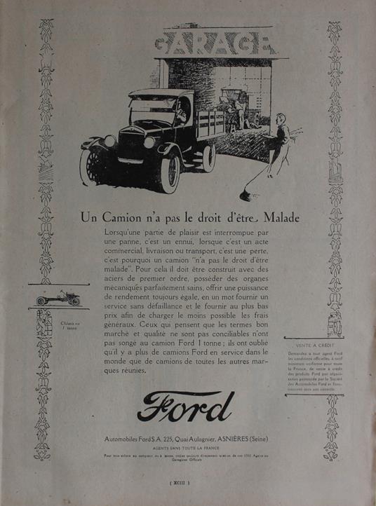 Ford. Un camion n'a pas le droit d'etre malade. Advertising 1926 - copertina