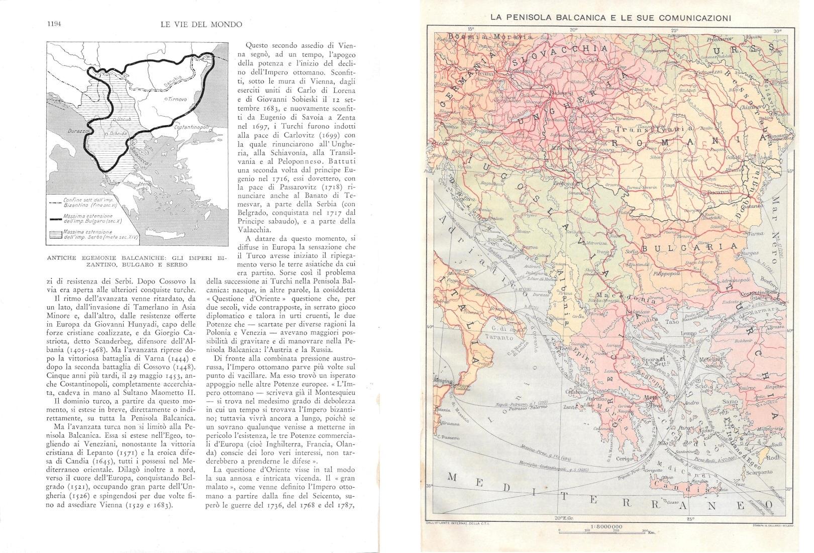 La Penisola Balcanica e i suoi complessi problemi - Estratto 1939