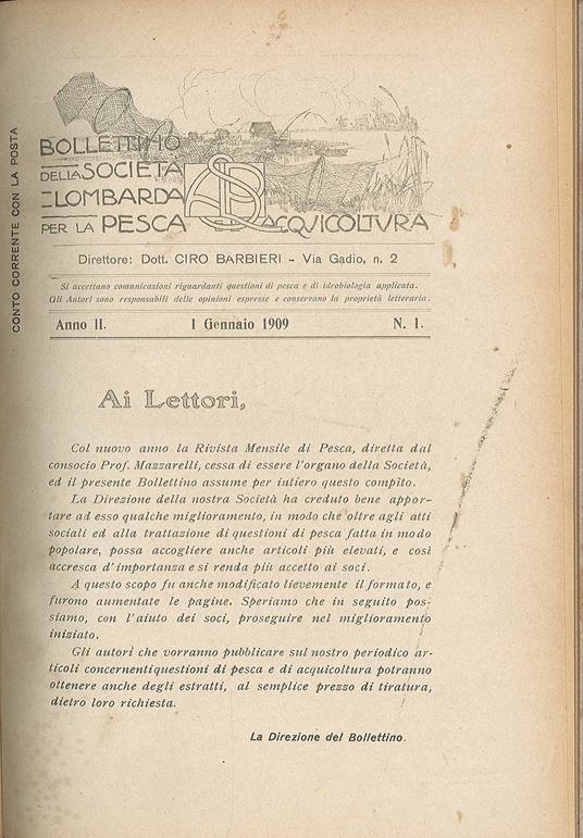 Bollettino della società lombarda per la pesca e l'acquicoltura - copertina