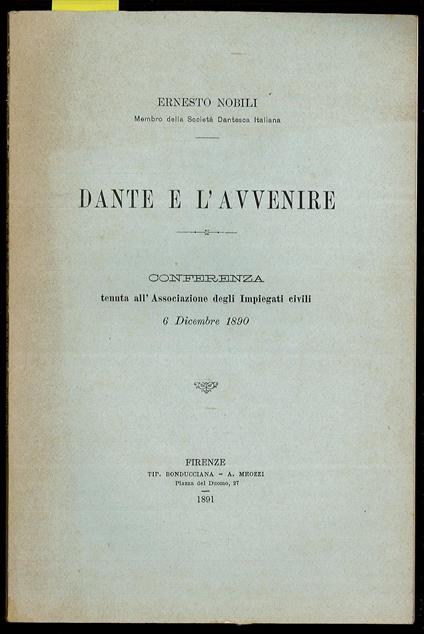 Dante e l’avvenire - copertina