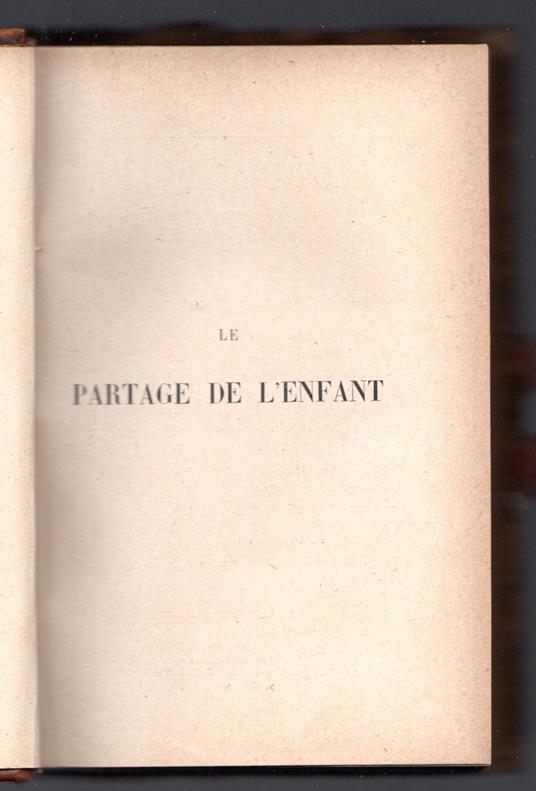 Le Partage de l'enfant - Leon Daudet - copertina
