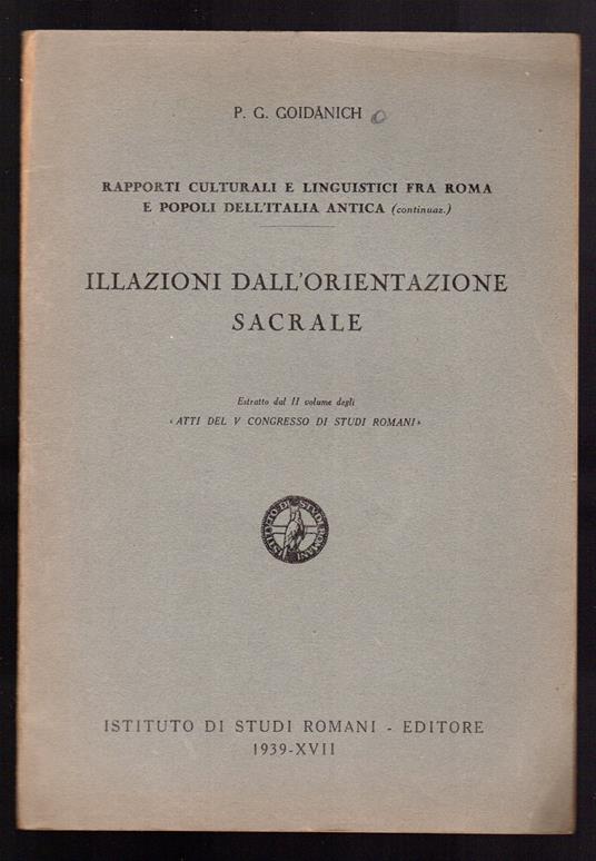 Illazioni dall'Orientazione Sacrale - copertina