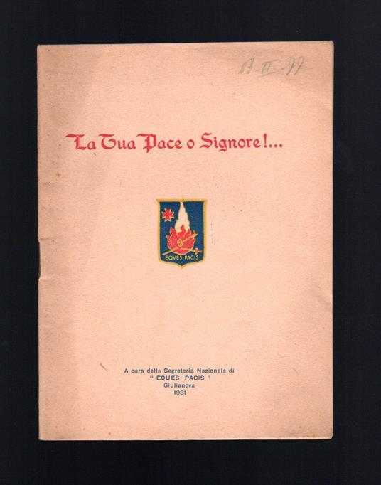 La tua Pace o Signore! - copertina