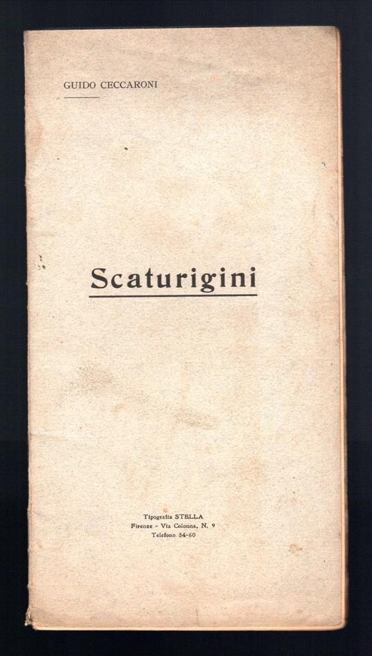 Scaturigini - copertina