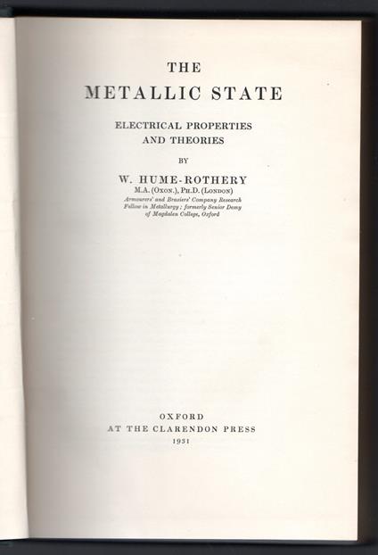 The metallic state - copertina