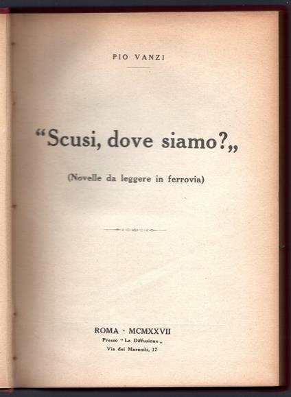 Scusi, dove siamo? - copertina