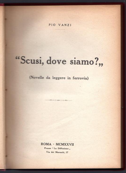 Scusi, dove siamo? - copertina