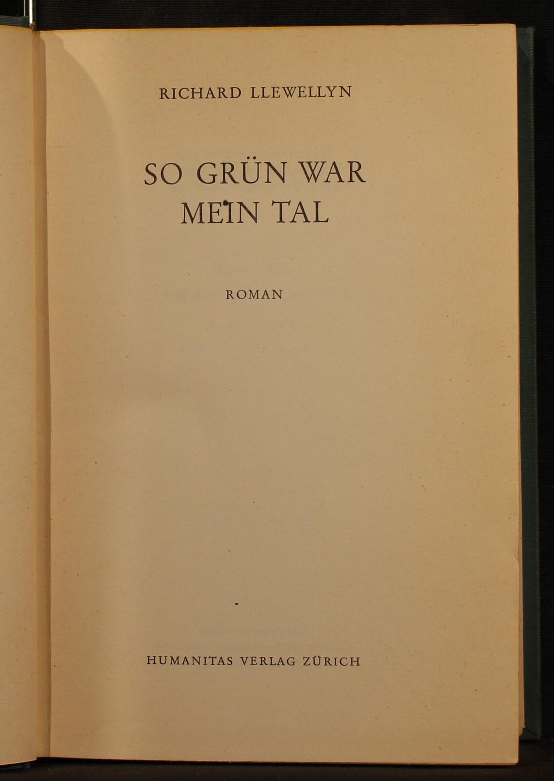 So Grun War Mein Tal