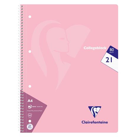 Mimesys College Block A4 160 pagine a righe colori assortiti - 3