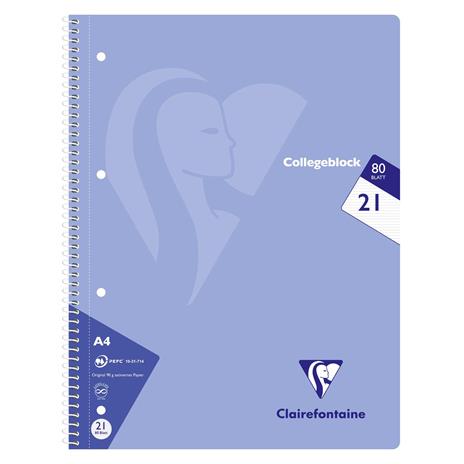 Mimesys College Block A4 160 pagine a righe colori assortiti - 5