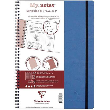 Quaderno spiralato Age Bag, My.Notes 21x29,7 marg.stacc 60F Rig. Blu
