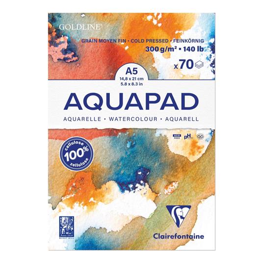Aquapad Maxi Blocco A5 70 fogli 300 g grana medio fine bianco