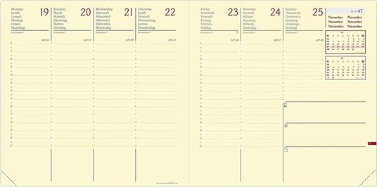 Agenda Settimanale Quo Vadis 2027, 13 mesi, Esecutivo Prestige, con rubrica, multilingue, Soho nero - 16 x 16 cm - 3