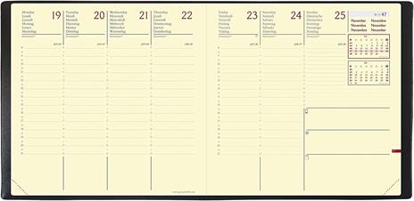 Agenda Settimanale Quo Vadis 2027, 13 mesi, Esecutivo Prestige, con rubrica, multilingue, Soho nero - 16 x 16 cm - 4