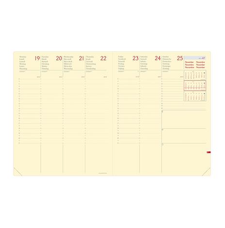 Agenda Settimanale Quo Vadis 2027, 13 mesi, Presidente Prestige, italiano, Silk nero - 21 x 27 cm - 2