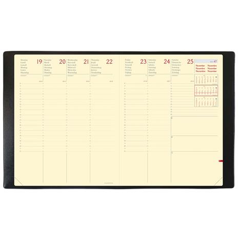 Agenda Settimanale Quo Vadis 2027, 13 mesi, Presidente Prestige, italiano, Silk nero - 21 x 27 cm - 3