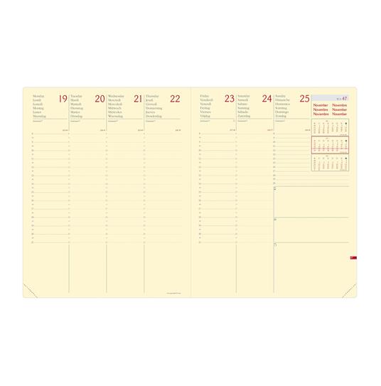 Agenda Settimanale Quo Vadis 2027, 13 mesi, Presidente Prestige, italiano, Silk nero - 21 x 27 cm - 6