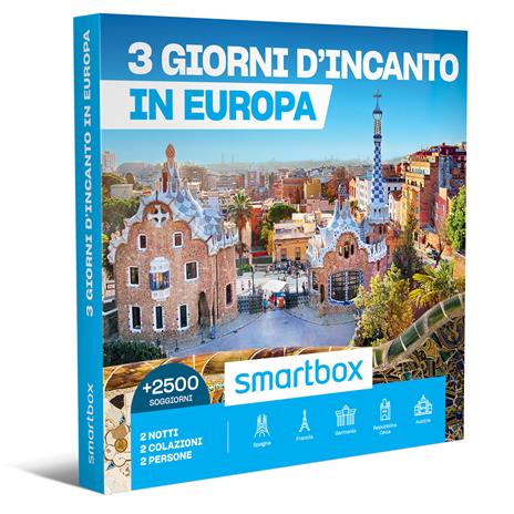 SMARTBOX - 3 giorni d'incanto in Europa - Cofanetto regalo - 2 notti con colazione per 2 persone