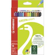 Matita colorata Ecosostenibile - STABILO GREENcolors - Astuccio da 18 - Colori assortiti