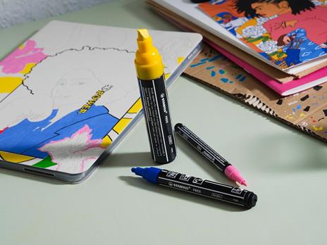Marker acrilico - STABILO FREE Acrylic - T300 Punta rotonda 2-3mm - Urban Edition - Astuccio da 5 - Colori assortiti - 3