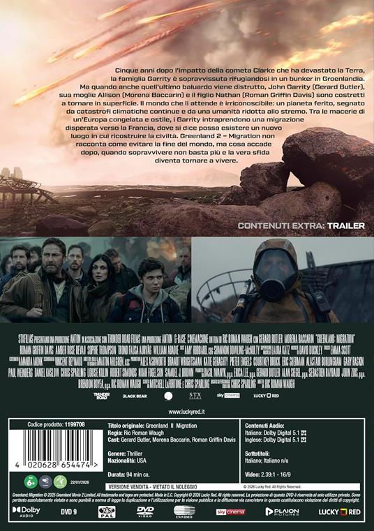 Greenland 2: Migration (DVD) di Ric Roman Waugh - DVD - 2