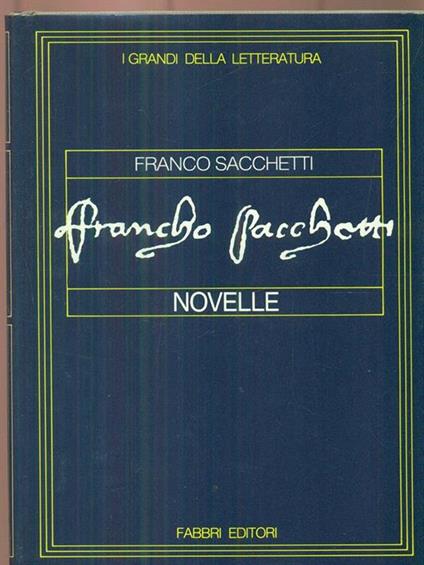 Novelle - Franco Sacchetti - copertina