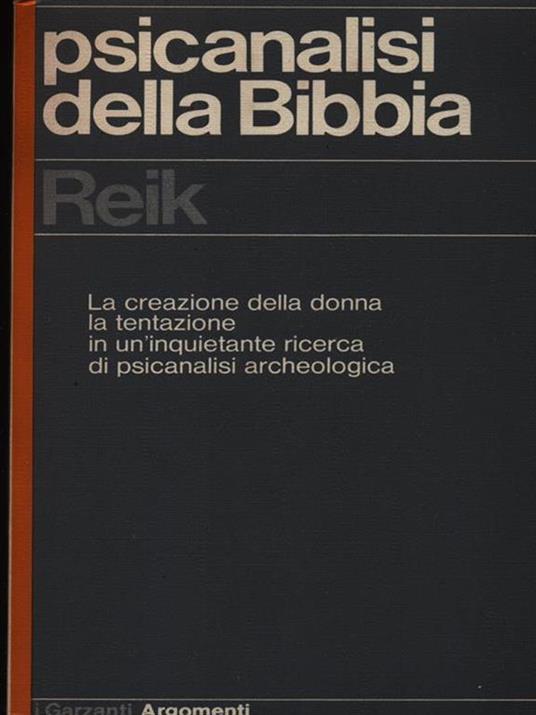 Psicanalisi della Bibbia - Theodor Reik - copertina