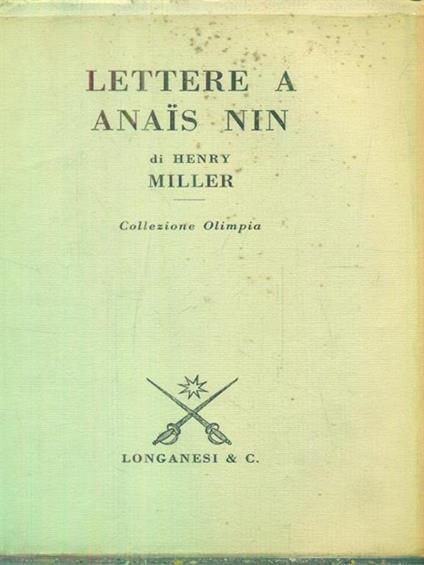 Lettere a Anais Nin - Henry Miller - copertina