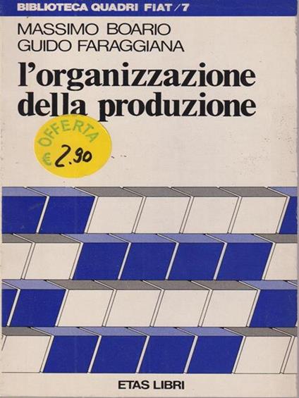 L' organizzazione della produzione - Boario - copertina