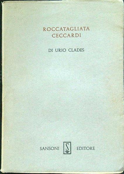 Roccatagliata Ceccardi - Urio Clades - copertina
