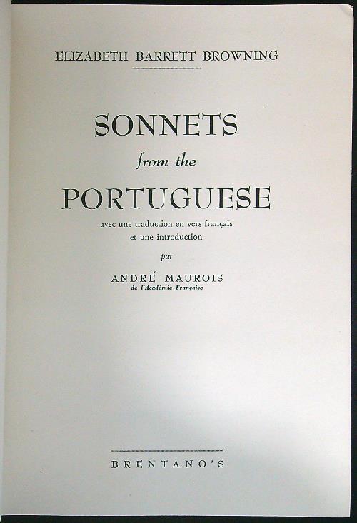 Sonnets from the portuguese - André Maurois - copertina