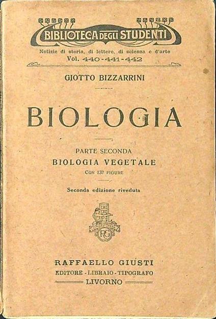 Biologia parte II - Giotto Bizzarrini - copertina