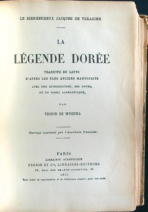 La legende doree - Teodor de Wyzewa - copertina