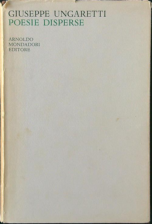 Poesie disperse - Giuseppe Ungaretti - copertina