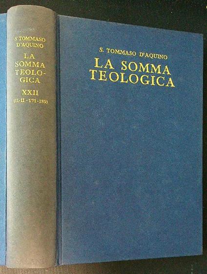 La somma teologica XXII - S. Tommaso D'Aquino - copertina