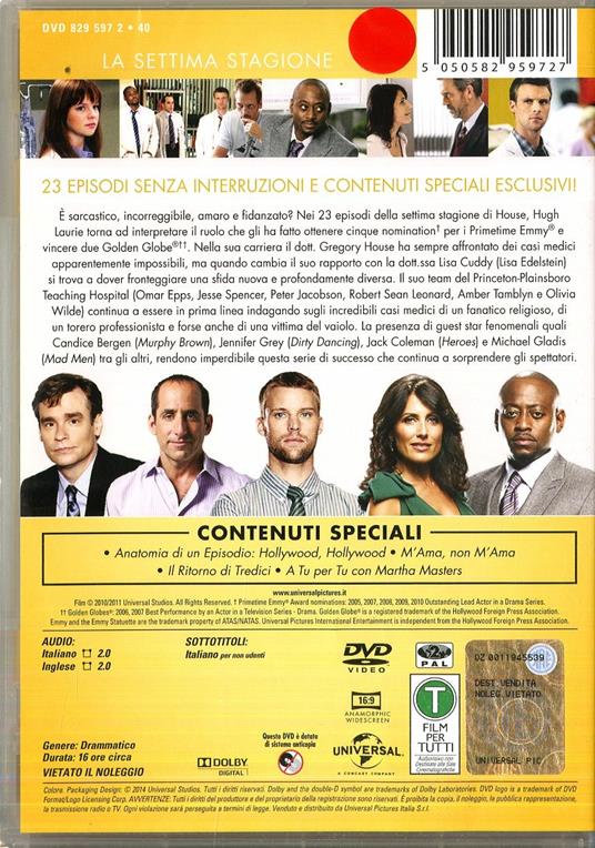 Dr. House. Medical Division. Stagione 7 (6 DVD) di Greg Yaitanes,Daniel Attias,David Straiton,Sanford Bookstaver - DVD - 2