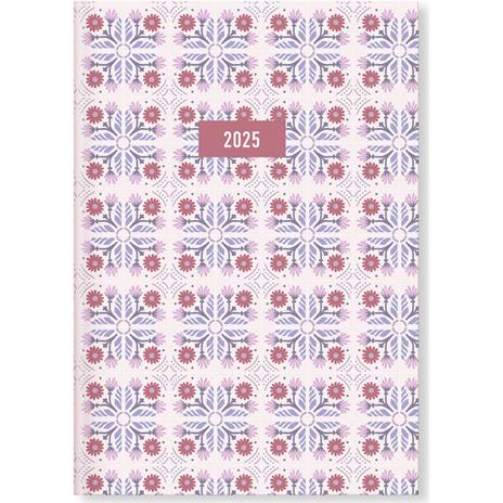 Agenda annuale 2025 Letts 12 Mesi, Morocco A5 settimanale rosa - 21 x 14,8 cm