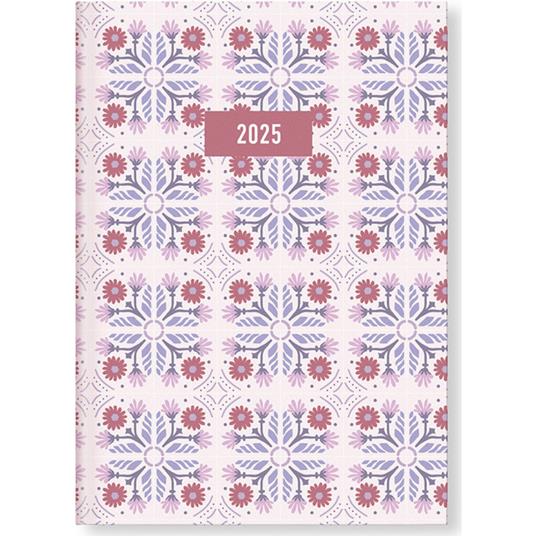 Agenda annuale 2025 Letts 12 Mesi, Morocco A6 settimanale rosa - 14,8 x 10,5 cm