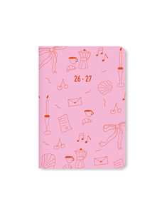 Cartoleria Diario accademico 2026-2027 Little Joys A6 Giornaliero Rosa Caimi