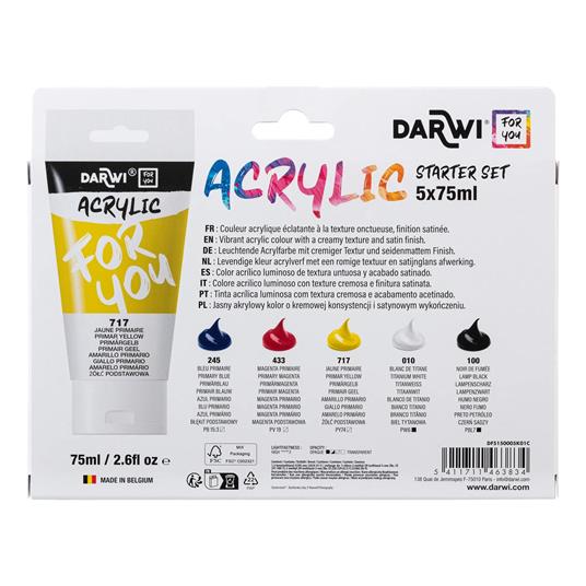 DFY Set colori acrilici primari 5 x 75 ml - 11