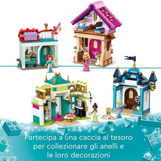 LEGO Disney Princess 43246 l'Avventura al Mercato Principesse Disney, Giochi Bambini 6+, Città da Costruire e 4 Mini Bamboline - 5