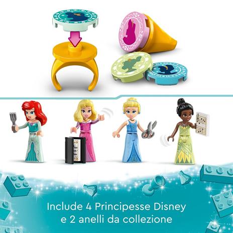 LEGO Disney Princess 43246 l'Avventura al Mercato Principesse Disney, Giochi Bambini 6+, Città da Costruire e 4 Mini Bamboline - 6