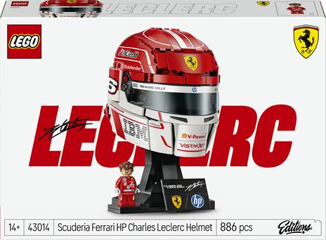 LEGO Editions (43014). Casco di Charles Leclerc Scuderia Ferrari HP