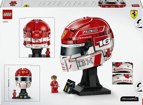 LEGO Editions (43014). Casco di Charles Leclerc Scuderia Ferrari HP - 6