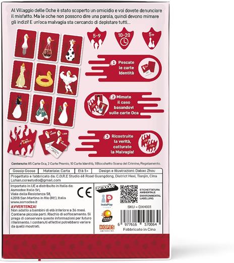 Asmodee – GOSSIP GOOSE – Smaschera l'Oca Malvagia a Colpi di Mimo – Gioco da Tavolo – Gioco di Bluff - 2