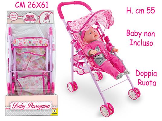 Teorema: Ciao Ciccio. Baby Passeggino In Metallo 2 Ass H. 55 Cm. Busta