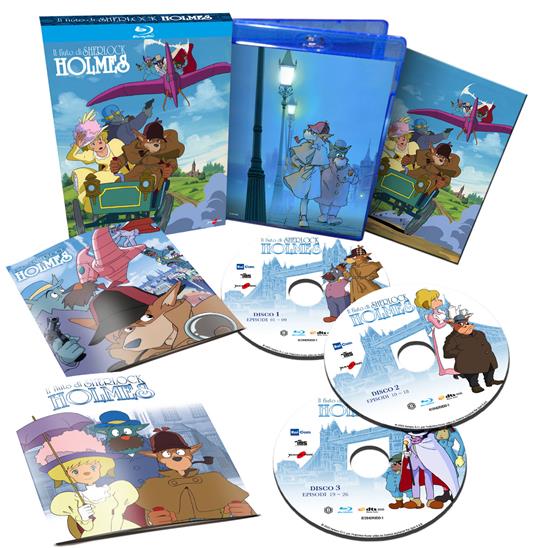 Il fiuto di Sherlock Holmes (3 Blu-ray) di Kyôsuke Mikuriya,Hayao Miyazaki - Blu-ray - 2
