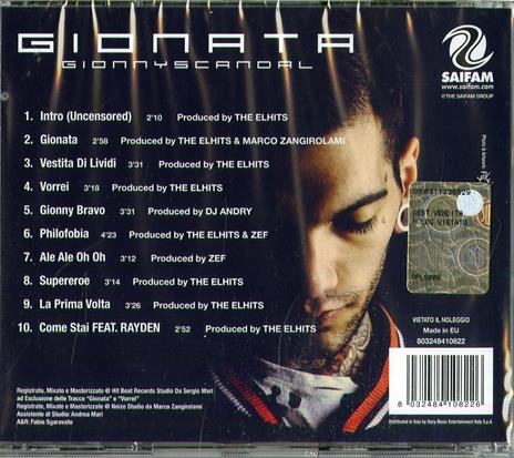 Gionata - CD Audio di GionnyScandal - 2
