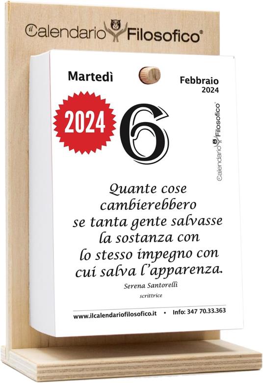 Il Calendario Filosofico 2027 con Supporto in Legno, Formato A6 10x14cm - 4
